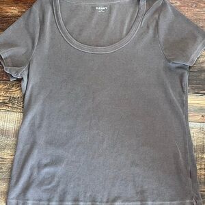 Old Navy Brown Fitted Short Sleeve Tee